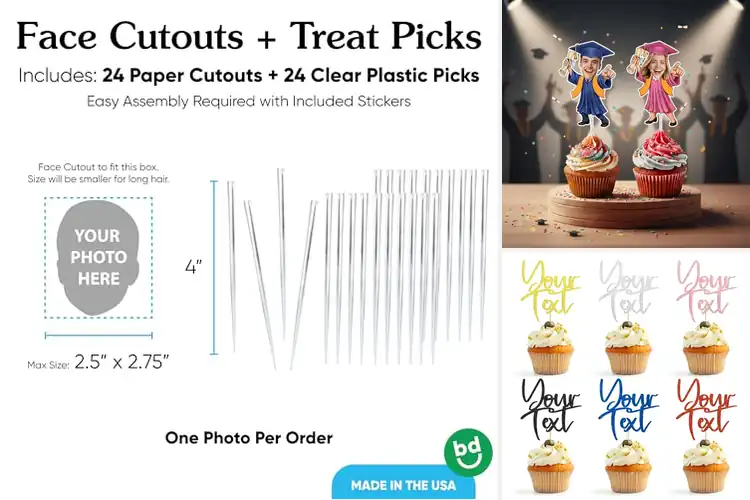 Detailed view of Best Personalized Cupcake Toppers: Make Every Treat Shine